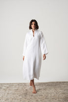 Alarik Linen Kaftan White Luxmii