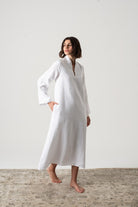 Alarik Linen Kaftan White Luxmii