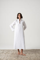 Alarik Linen Kaftan White Luxmii