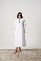 Alarik Linen Kaftan White Luxmii