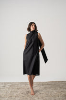 Axel Tie Dress Black Luxmii