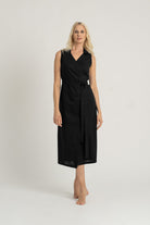 Cora Wrap Dress Black Luxmii