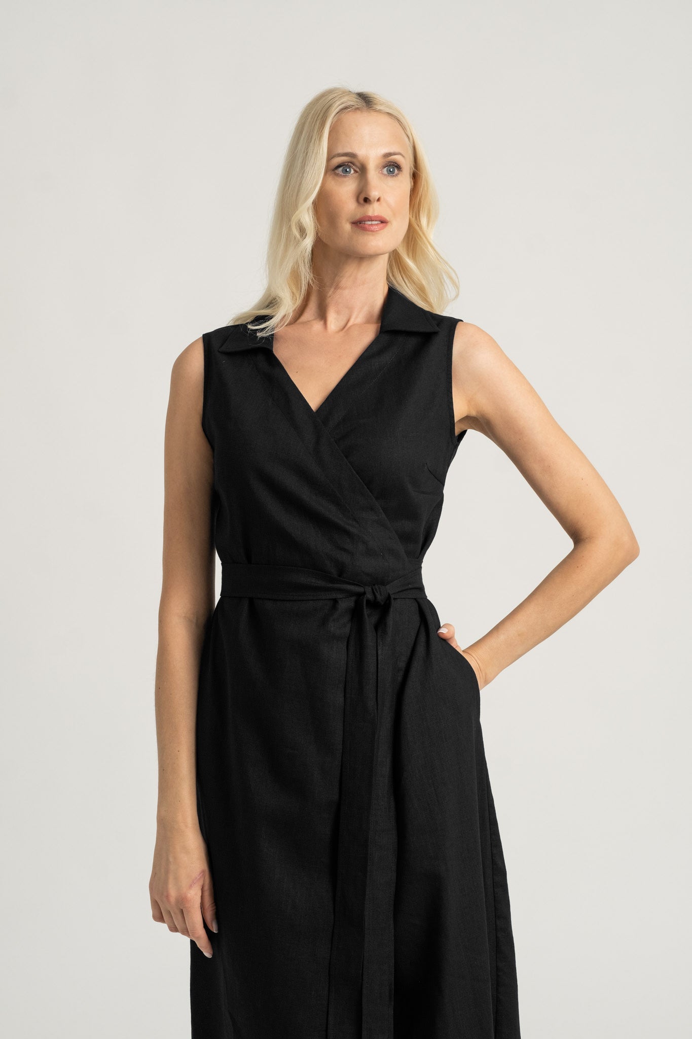 Cora Wrap Dress Black Luxmii