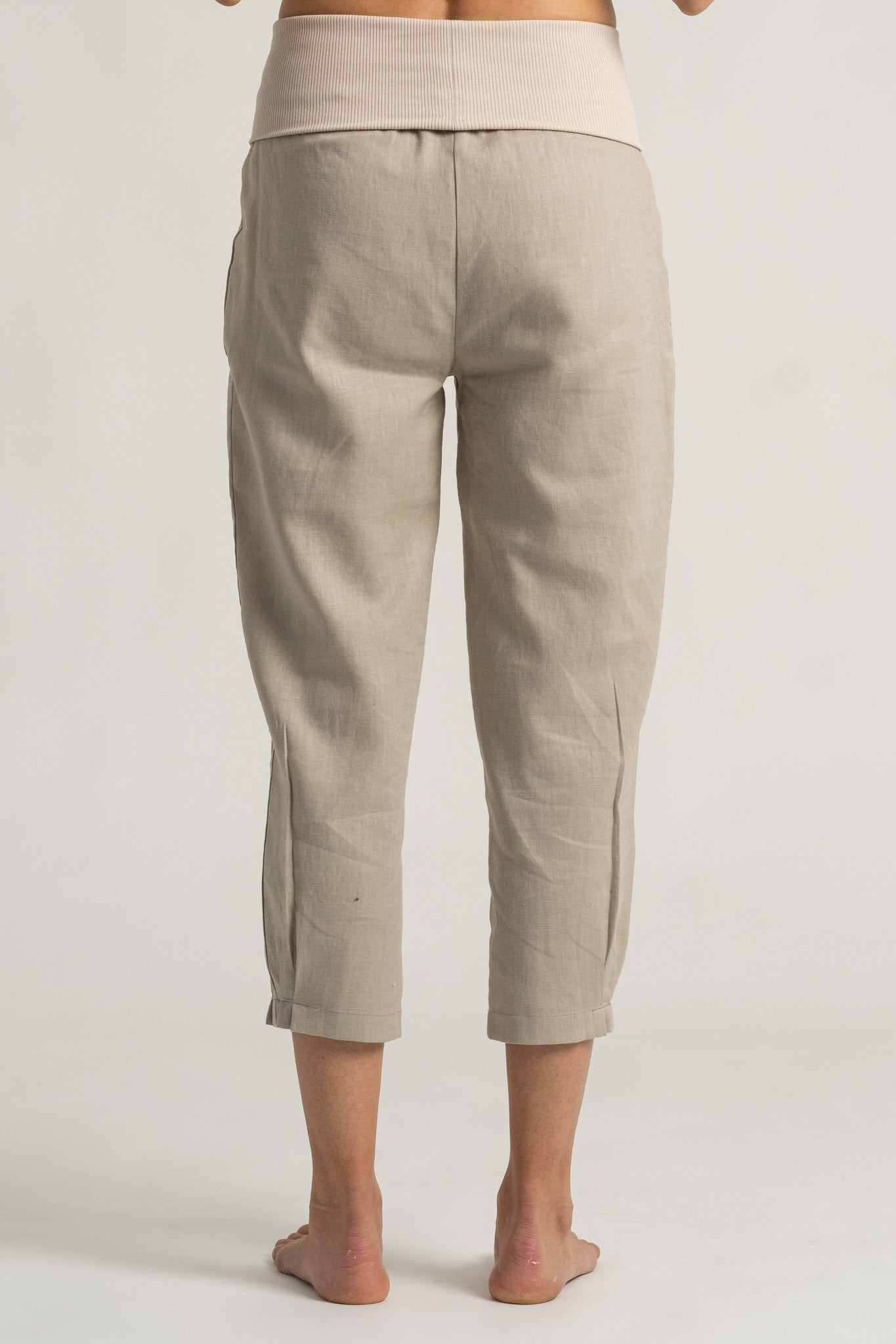 Eos Cropped Linen Pant White Luxmii