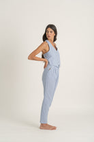 Figurati Linen Gilet Top Sky Blue Luxmii