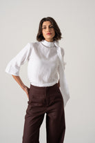 Hanne Linen Trouser Brown Espresso Luxmii