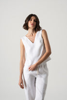 L'origami Linen Top White Luxmii