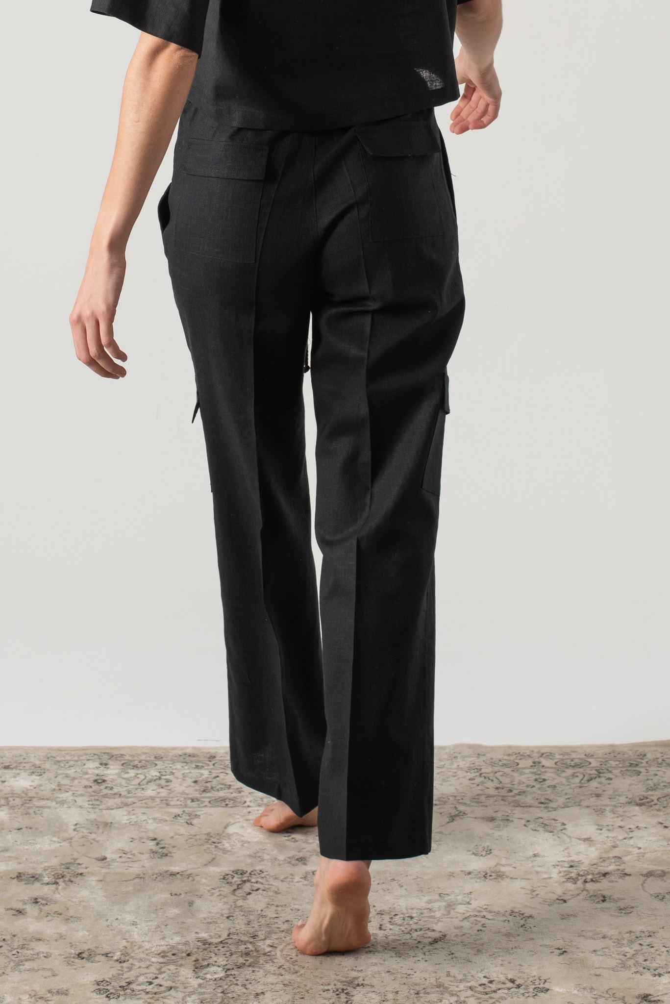 Matheo Linen Pant Black Luxmii