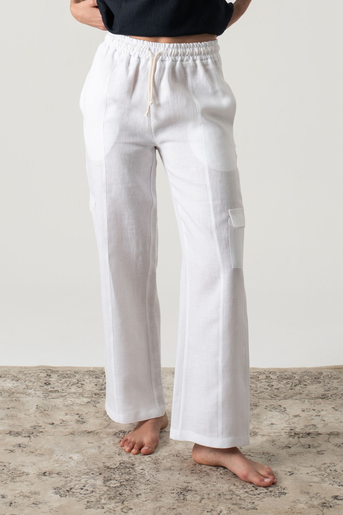 Matheo Linen Pant White Luxmii