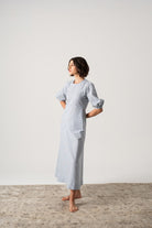 Vali Maxi Dress French Blue Stripe Luxmii