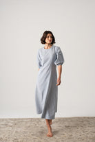 Vali Maxi Dress French Blue Stripe Luxmii