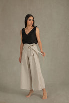 Zakai Wrap Pant Oatmeal Luxmii