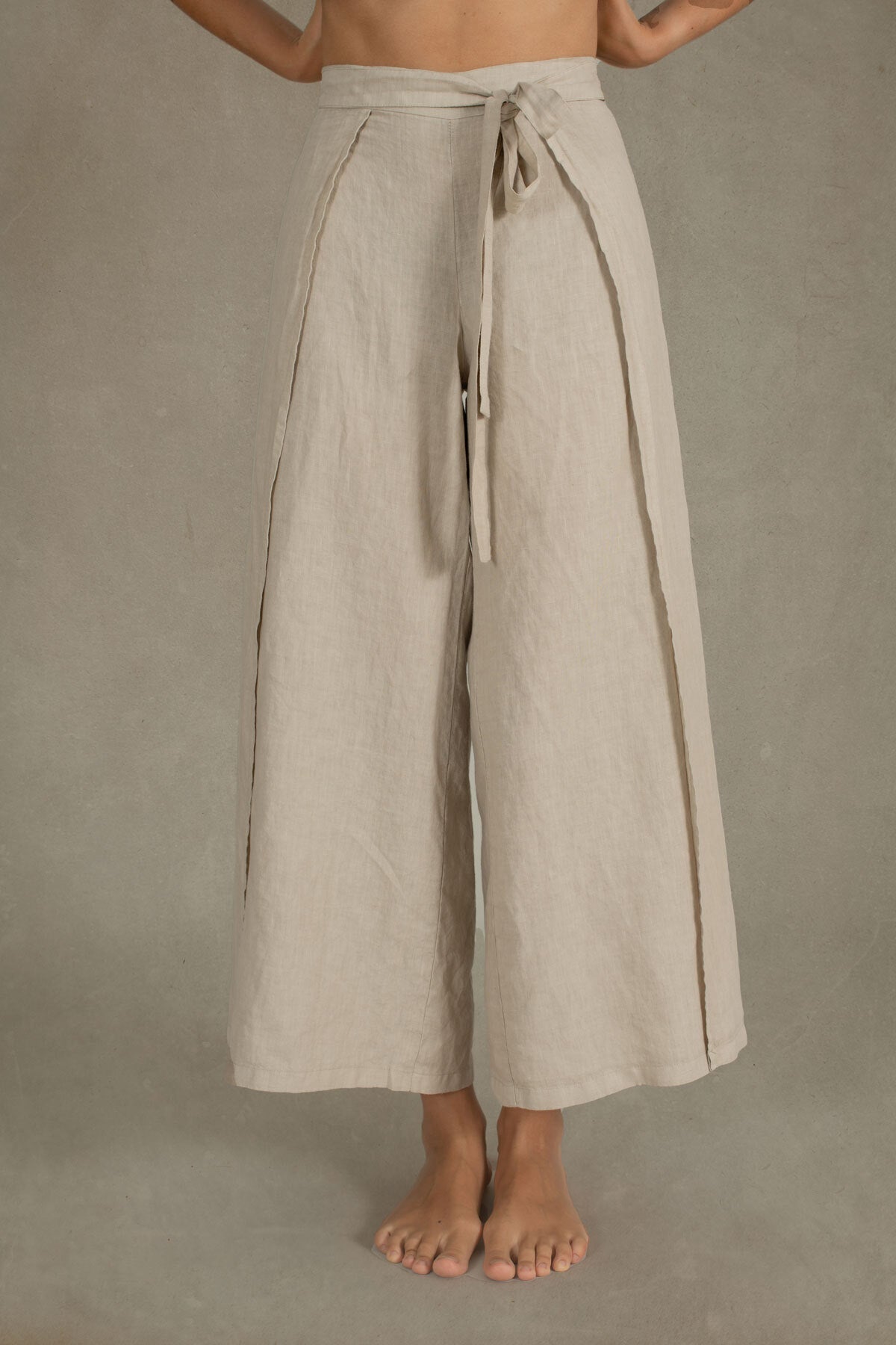 Zakai Wrap Pant Oatmeal Luxmii