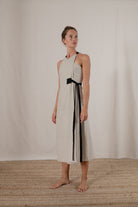 Zulu Linen Wrap Dress in Natural Luxmii