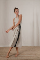 Zulu Linen Wrap Dress in Natural Luxmii