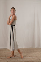 Zulu Linen Wrap Dress in Natural Luxmii