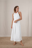 Bellez Linen Maxi Dress White Luxmii