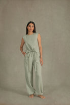 Chapitre Linen Balloon Pant Sage Green Luxmii