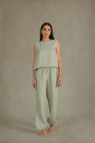 Chapitre Linen Balloon Pant Sage Green Luxmii