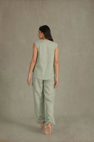 Chapitre Linen Balloon Pant Sage Green Luxmii