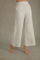 Solare Linen Culotte Pant Natural Beige Luxmii